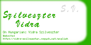 szilveszter vidra business card